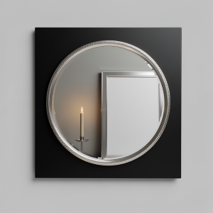 Elegant Engraved Round Mirror – 18 in